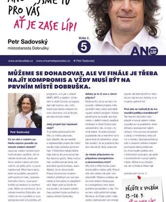 Sadovský (ANO): Fiala a Rakušan? Volby nás čekají v atmosféře strachu a paniky